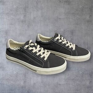 Taos Z Soul Arch Support Lace up Zip Canvas Shoes Sneakers Womens  9.5 Comfort